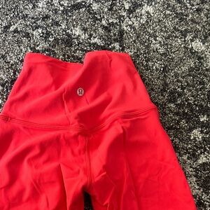 lululemon athletica  Vibrant Reddish orange Leggings